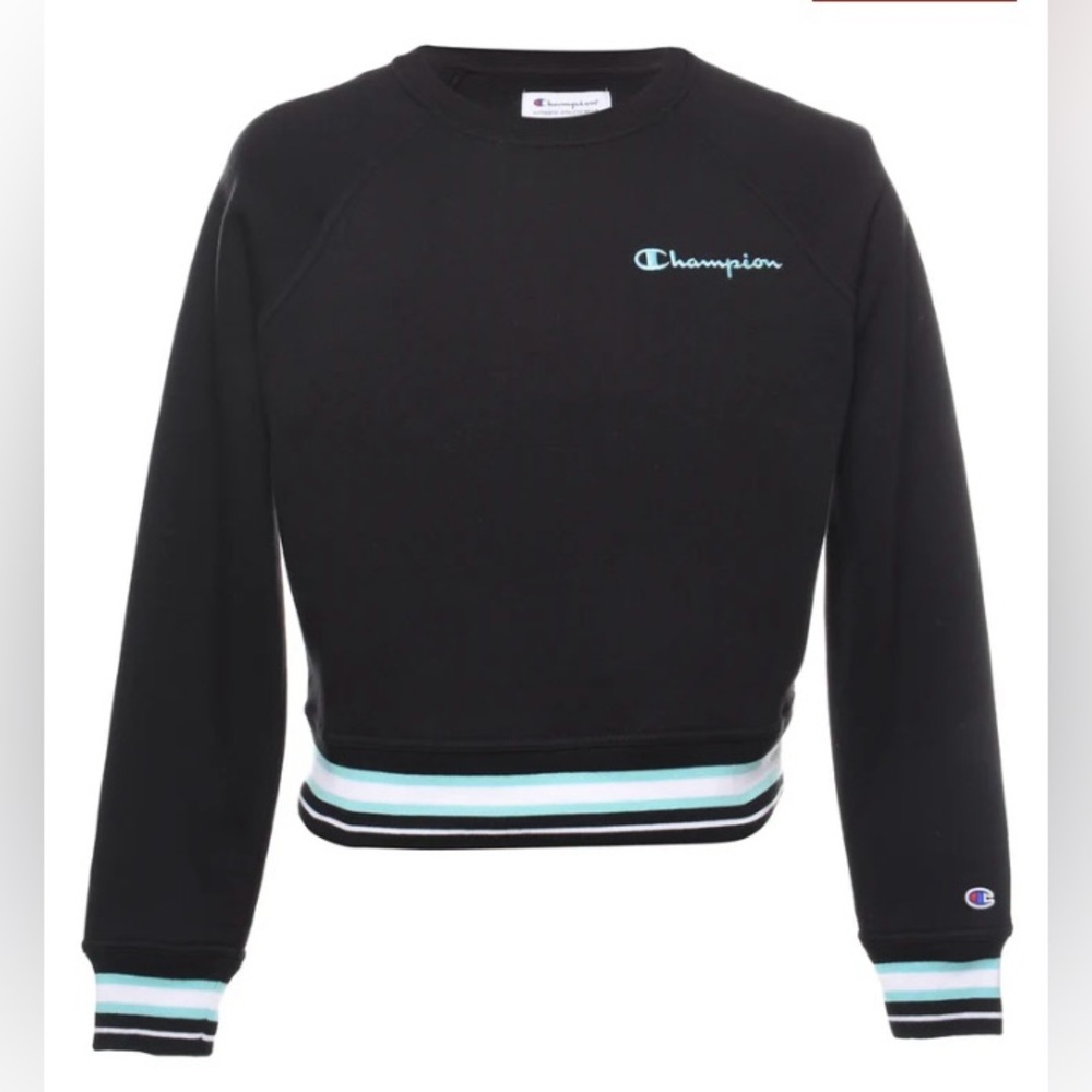 💫CHAMPION BLACK & WHITE CONTRAST Women’s SWEATSHIRT Cropped
